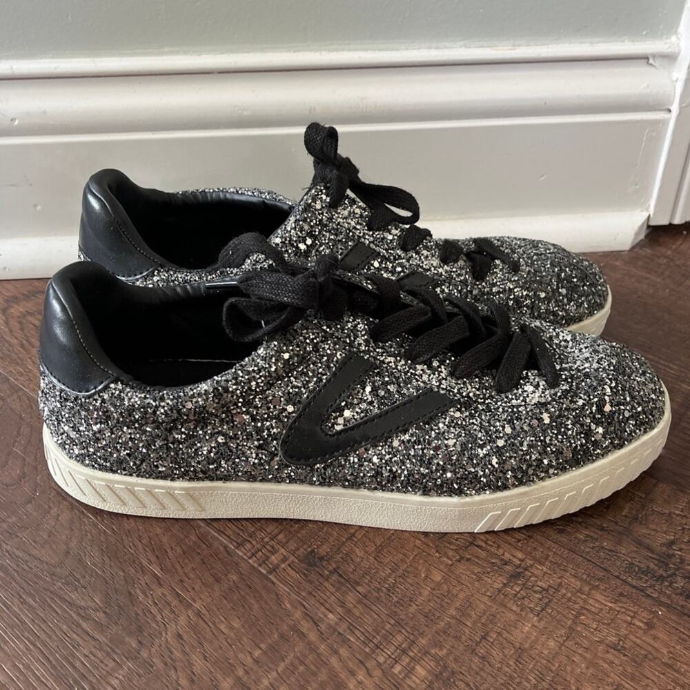 Tretorn Camden 6 Black/White Speckled Glitter Size Women's 9.5